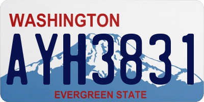WA license plate AYH3831