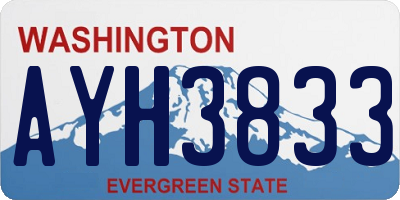 WA license plate AYH3833