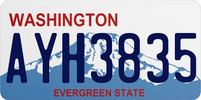 WA license plate AYH3835