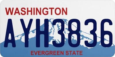 WA license plate AYH3836