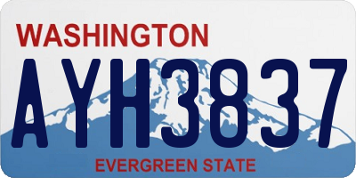 WA license plate AYH3837