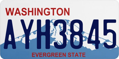 WA license plate AYH3845