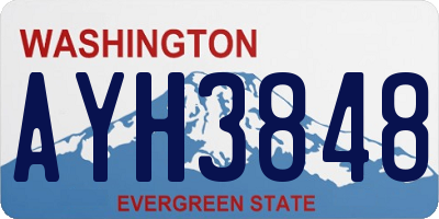 WA license plate AYH3848