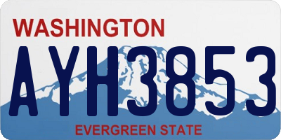 WA license plate AYH3853
