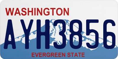 WA license plate AYH3856