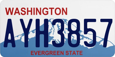 WA license plate AYH3857