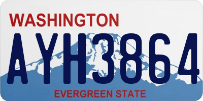 WA license plate AYH3864