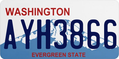 WA license plate AYH3866