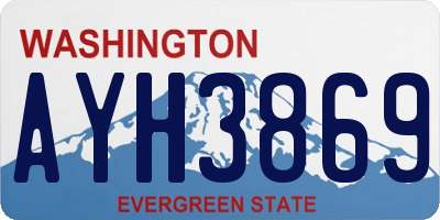 WA license plate AYH3869