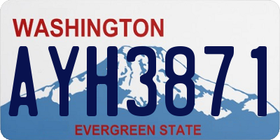 WA license plate AYH3871