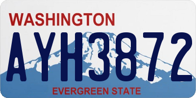 WA license plate AYH3872