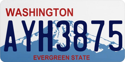 WA license plate AYH3875