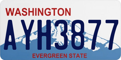 WA license plate AYH3877