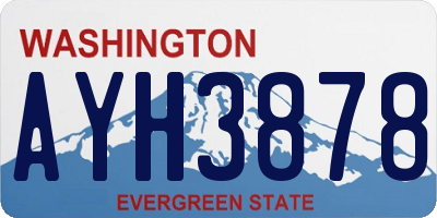 WA license plate AYH3878