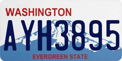 WA license plate AYH3895