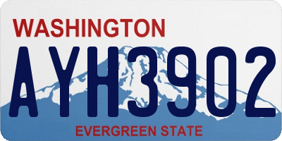 WA license plate AYH3902