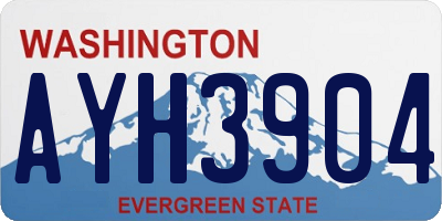 WA license plate AYH3904