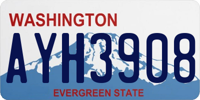 WA license plate AYH3908