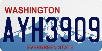 WA license plate AYH3909