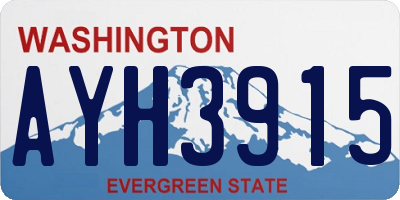 WA license plate AYH3915
