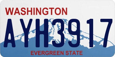 WA license plate AYH3917