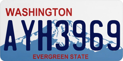 WA license plate AYH3969