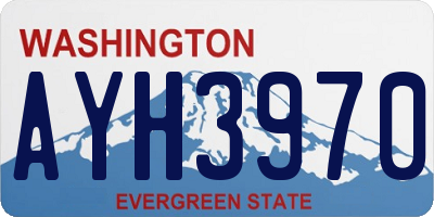 WA license plate AYH3970