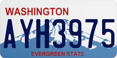 WA license plate AYH3975
