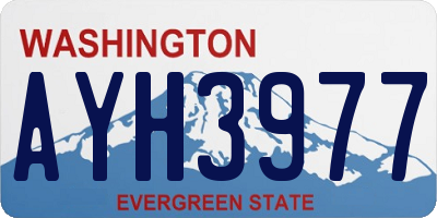 WA license plate AYH3977