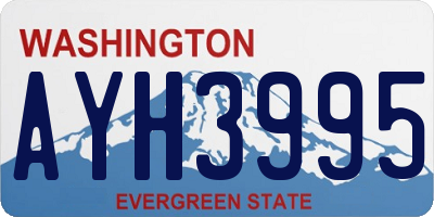 WA license plate AYH3995