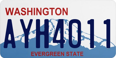 WA license plate AYH4011