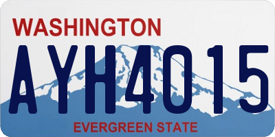 WA license plate AYH4015