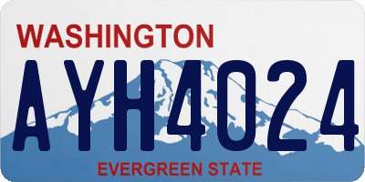 WA license plate AYH4024
