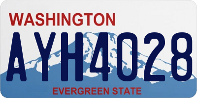 WA license plate AYH4028
