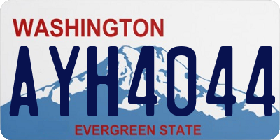 WA license plate AYH4044