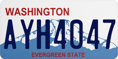 WA license plate AYH4047