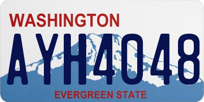 WA license plate AYH4048