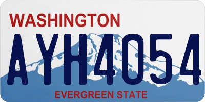 WA license plate AYH4054
