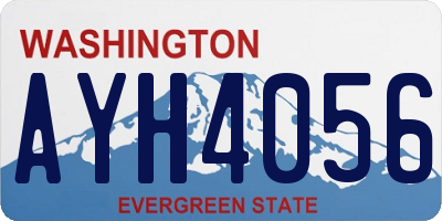 WA license plate AYH4056
