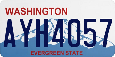 WA license plate AYH4057
