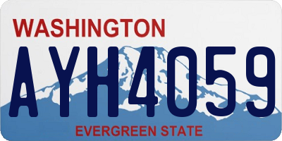 WA license plate AYH4059