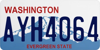 WA license plate AYH4064