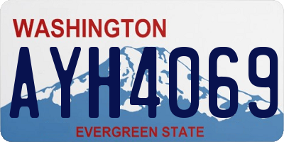 WA license plate AYH4069