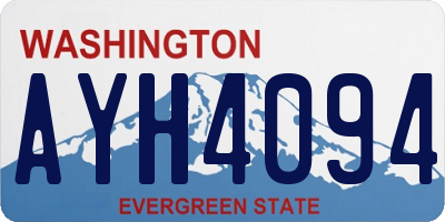 WA license plate AYH4094
