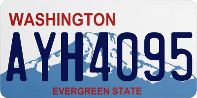 WA license plate AYH4095