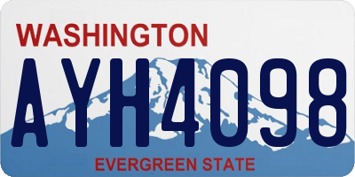 WA license plate AYH4098