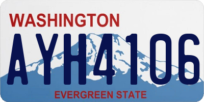 WA license plate AYH4106
