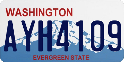 WA license plate AYH4109