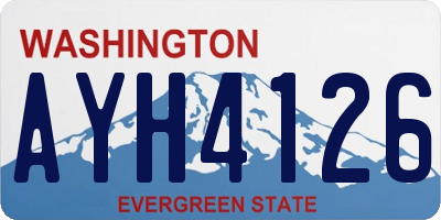 WA license plate AYH4126