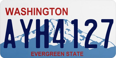 WA license plate AYH4127